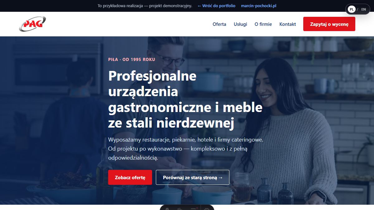 Demo · Firma gastronomiczna PAG