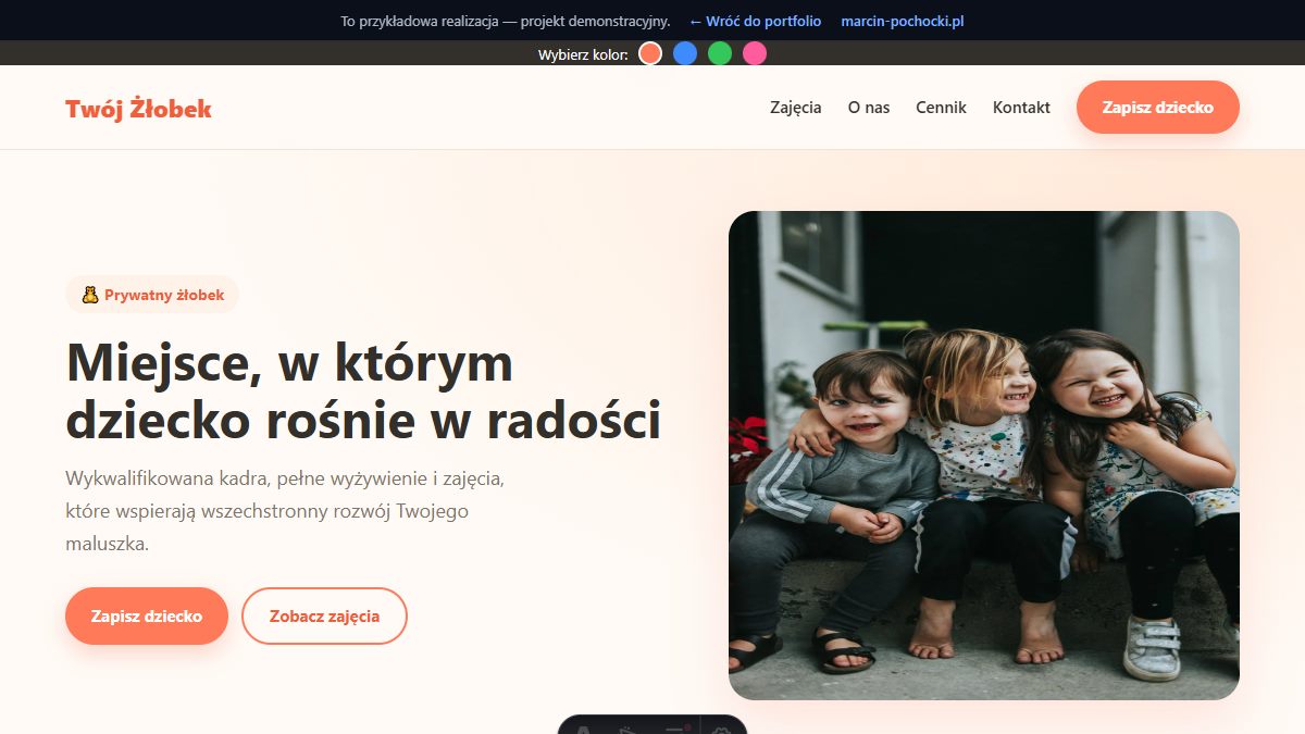 Demo · Żłobek — wariant nowoczesny